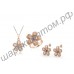 Набор (подвеска+кольцо+серьги) Lovely flowers jewelry set